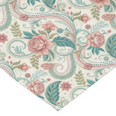 ビクトリアン開花テーブルランナーアンティークフローラデザイン ロングテーブルランナー (コーナー)