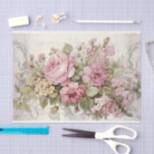 ビクトリアン開花懐かしいフローラ 薄葉紙 (クラフト)