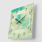 ビクトリアン雲絵画の額エレガント スクエア壁時計 (傾斜)