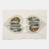 ビクトリアン風バレンタインデー ヴィンテージエンジェル便り付 キッチンタオル (横)