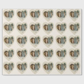 ビクトリアン風バレンタインデー ヴィンテージエンジェル 便の文字付き ラッピングペーパー (フラット)