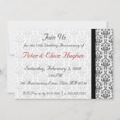ビクトリアン風結婚記念日パーティーの招待状 招待状 (正面)