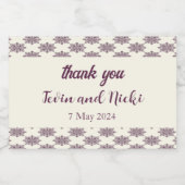 ビクトリアン飾結婚柄 スパークリングワインラベル (シングルラベル)