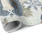 ビクトリアン ウィンター ブルーズ ビネット ラッピングペーパー (ロールコーナー)