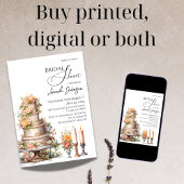 ビクトリアン ウェディング ケーキ フラワー ブライダル シャワー 招待状