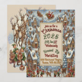 ビクトリアン・ウォータカラー・サンタ・クリスマスコレクション 招待状 (正面/裏面)