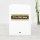 ビクトリアン・ウーマン with ピンクのバラのグリーティングカード カード (裏面)