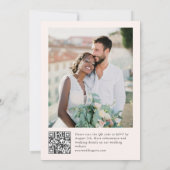 ビクトリアン オルネート グレイス フローラル フレーム ウェディング フォト 招待状 (裏面)