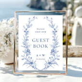 ビクトリアン オーナメント グレイス ダスティーブルー ゲストブック サイン