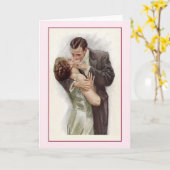 ビクトリアン キス ノート カード (黄色い花)