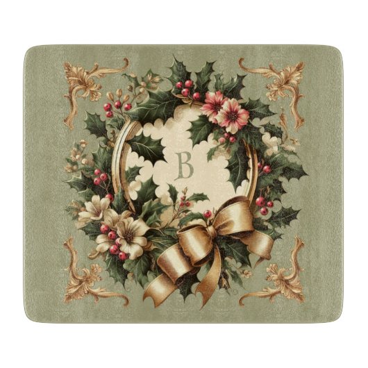 ビクトリアン/クラシックVintageクリスマス カッティングボード (正面)