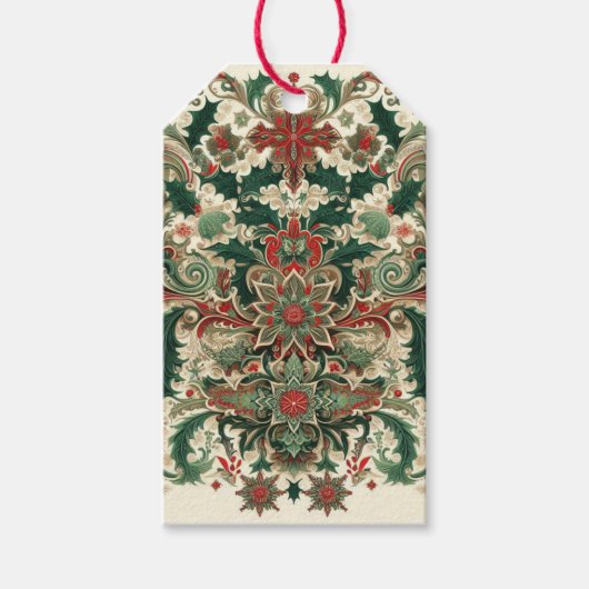 ビクトリアン/クラシックVintageクリスマス ギフトタグ (正面)