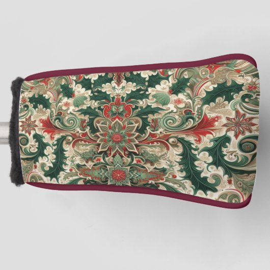 ビクトリアン/クラシックVintageクリスマス ゴルフヘッドカバー (正面)