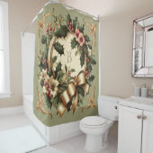 ビクトリアン/クラシックVintageクリスマス シャワーカーテン (インサイチュ)