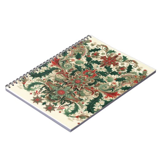 ビクトリアン/クラシックVintageクリスマス ノートブック (左側)