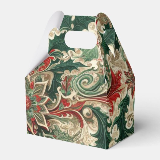 ビクトリアン/クラシックVintageクリスマス フェイバーボックス (正面サイド)