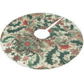 ビクトリアン/クラシックVintageクリスマス ブラッシュドポリエステルツリースカート (アングル)