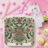 ビクトリアン/クラシックVintageクリスマス ペーパープレート (パーティー)