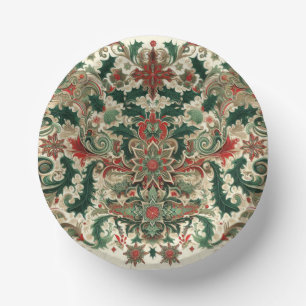 ビクトリアン/クラシックVintageクリスマス ペーパーボウル