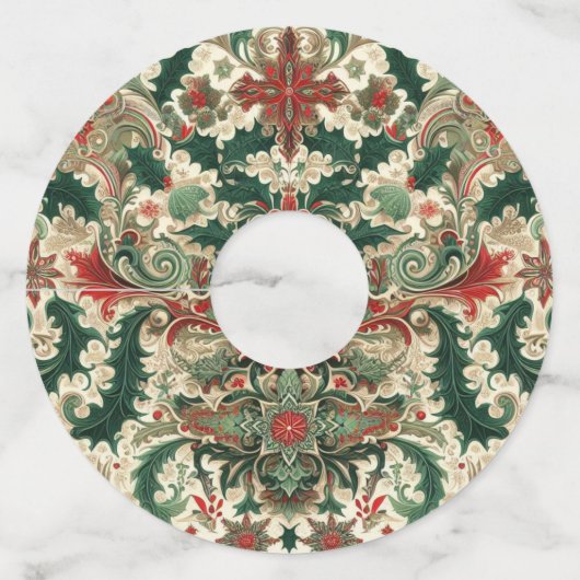 ビクトリアン/クラシックVintageクリスマス ワイングラスタグ (正面)