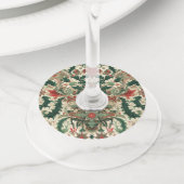 ビクトリアン/クラシックVintageクリスマス ワイングラスタグ (クローズアップ)