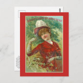 ビクトリアン コルセットの広告 ポストカード (正面/裏面)