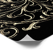 ビクトリアン ゴシック ロマンス スカル ウイングス & ホワイト ローズ ポスター (角)