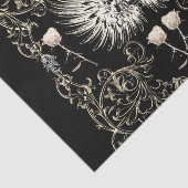 ビクトリアン ゴシック ロマンス スカル ウイングス & ホワイト ローズ 薄葉紙 (詳細)