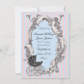 ビクトリアン・ジェンダーが赤ちゃんシャワーの招待を明らかにする 招待状 (裏面)