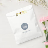 ビクトリアン-スタイル結婚の青と白い花 フェイバーバッグ (封をした状態)