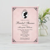 ビクトリアン スタイル 60年代 カメオ ブライダル シャワー 招待状 (スタンド正面)