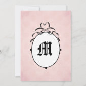 ビクトリアン スタイル 60年代 カメオ ブライダル シャワー 招待状 (裏面)