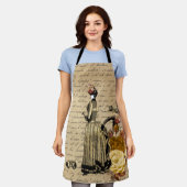 ビクトリアン スチームパンク ヴィンテージ ゴールド エプロン (着用した状態)