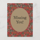 ビクトリアン スチームパンク 古い鍵 赤いポピー ポストカード (正面)