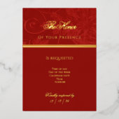 ビクトリアン タペストリー ワインレッド インビテーション カード (正面)