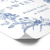 ビクトリアン ダスティーブルー フレンチ ガーデン ラブ イズ スウィート ポスター (角)