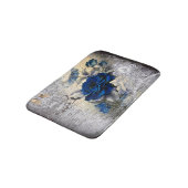 ビクトリアン ダークブルーローズ エフェメラ バスマット (アングル)