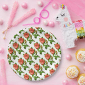 ビクトリアン テーマ ピンクのバラ お茶会 紙皿 (パーティー)