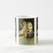 ビクトリアン バレンタインデー ヴィンテージ エンジェル ラブバーズ コーヒーマグカップ (中央)