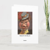 ビクトリアン・ピッグ・レディ・カード カード (裏面)