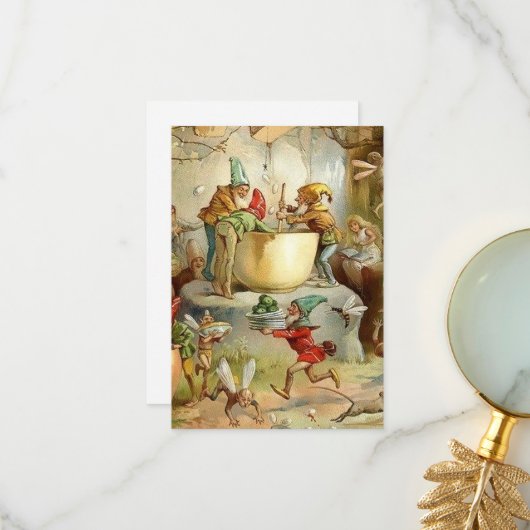 「ビクトリアン・フェアリーズ」 by E S ハーディー サンキューカード (正面/裏面インサイチュ)