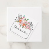 ビクトリアン フラワーハンギングサイン 結婚式 黒 白 フェイバータグ (インサイチュ)