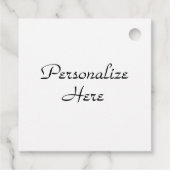 ビクトリアン フラワーハンギングサイン 結婚式 黒 白 フェイバータグ (裏面)