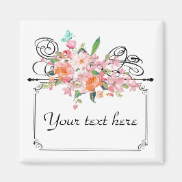 ビクトリアン フラワー ハング サイン ウェディング マグネット