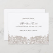 ビクトリアン フローラル レース タウペ 受付カード エンクロージャーカード (正面/裏面)