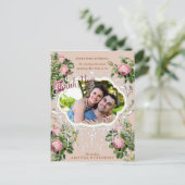 ビクトリアン・ブッシュガーデン・ウェディング・サンクス ポストカード (スタンド正面)