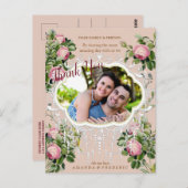 ビクトリアン・ブッシュガーデン・ウェディング 感謝を込めて ポストカード (正面/裏面)