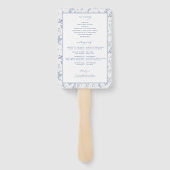 ビクトリアン ブルー 花柄 結婚式 式次第 ハンドファン (裏面)