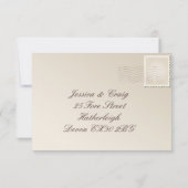 ビクトリアン ボタニカル スタイルの結婚式 出席・欠席カード 出欠カード (裏面)