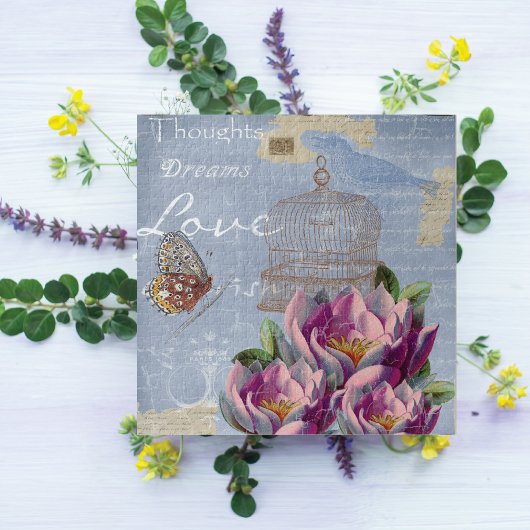 ビクトリアン ラブ サンクチュアリ 夢 蝶 鳥かご ジグソーパズル